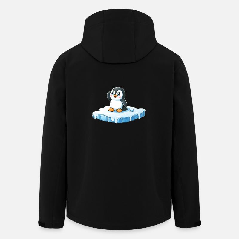 Penguin and melting ice - Men’s Recycled Softshell Jacket by Stanley/Stella - black