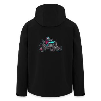 Tracteur Tuning Racing Graffity Style - Veste softshell homme en polyester recyclé Stanley/Stella - noir - Dos - AI Model Male 185 light (185cm)