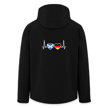 Scotland Germany Friends Flags - Men’s Recycled Softshell Jacket by Stanley/Stella - black - Back - AI Model Male 185 light (185cm)