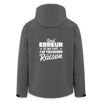 Wenn ich mich nicht irre, habe ich immer Recht - Recycelte Männer Softshell-Jacke von Stanley/Stella - Schwarz - Hinten - AI Model Male 185 light (185cm)