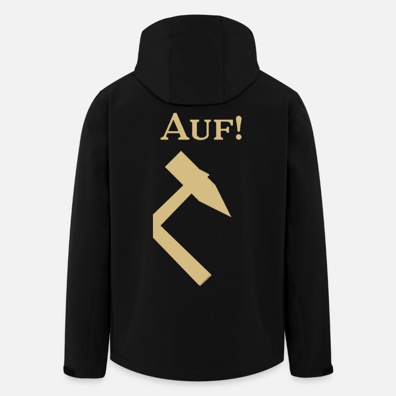 Partnershirt - Glück Auf! - Auf - Recycelte Männer Softshell-Jacke von Stanley/Stella - Schwarz