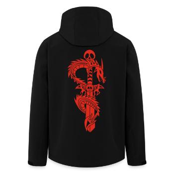 Le dragon rouge et l'épée - Veste softshell homme en polyester recyclé Stanley/Stella - noir - Dos - AI Model Male 185 light (185cm)