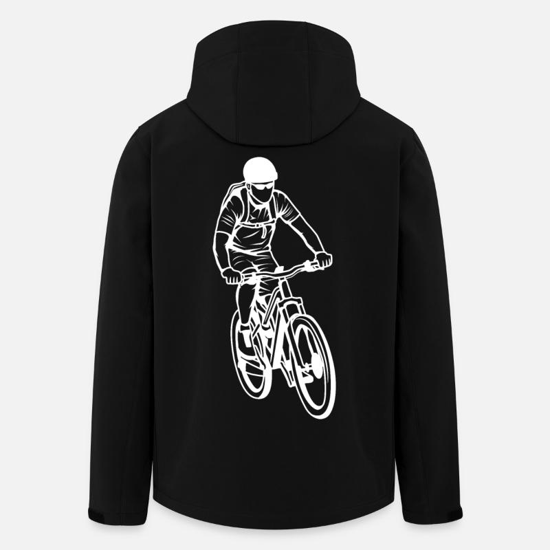 Mountain Biker Sketch - Men’s Recycled Softshell Jacket by Stanley/Stella - black