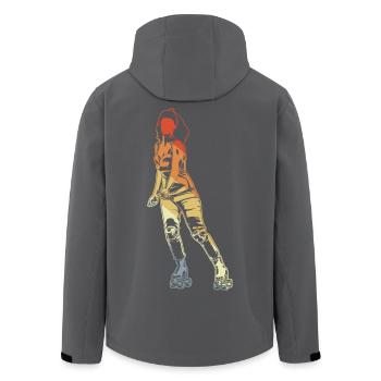 Roller skater - Men’s Recycled Softshell Jacket by Stanley/Stella - anthracite - Back - AI Model Male 185 light (185cm)