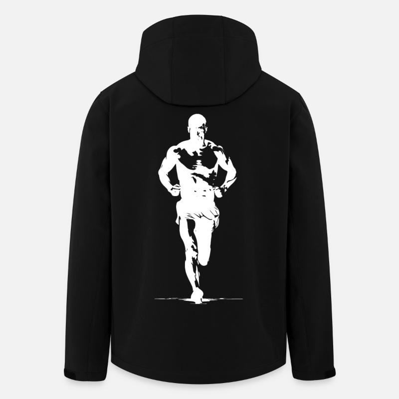 Marathon Runner Sketch - Men’s Recycled Softshell Jacket by Stanley/Stella - black