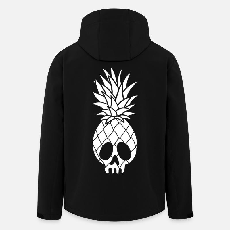 Crâne d'un ananas (blanc) - Veste softshell homme en polyester recyclé Stanley/Stella - noir