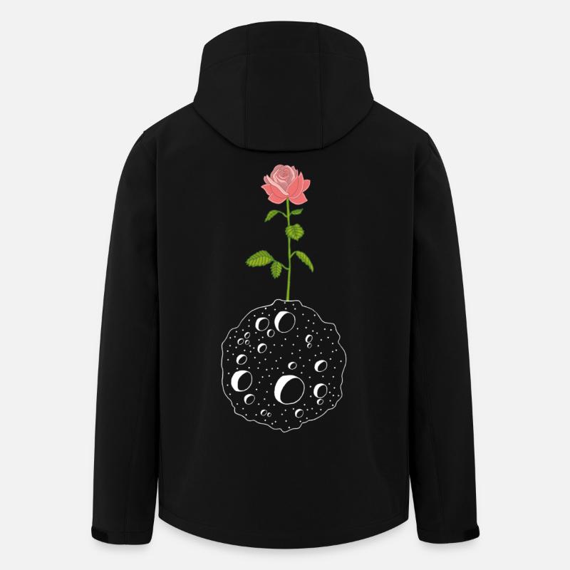 Die Blume und der weiße Planet - Recycelte Männer Softshell-Jacke von Stanley/Stella - Schwarz