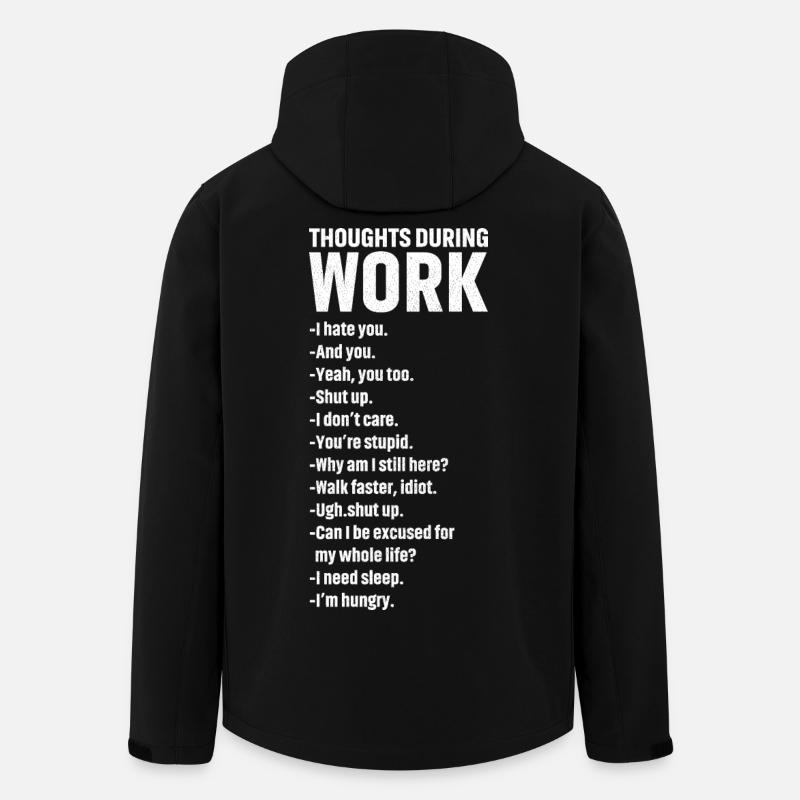 thoughts during work - Recycelte Männer Softshell-Jacke von Stanley/Stella - Schwarz