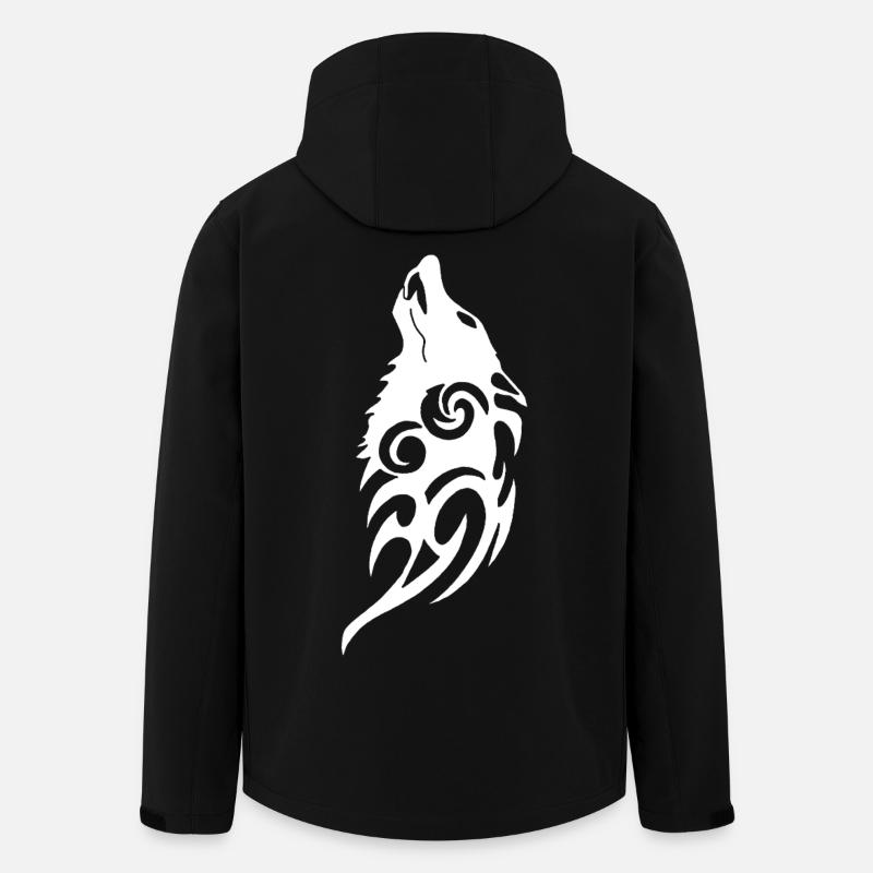 Ghost Wolf of the Forest - Men’s Recycled Softshell Jacket by Stanley/Stella - black