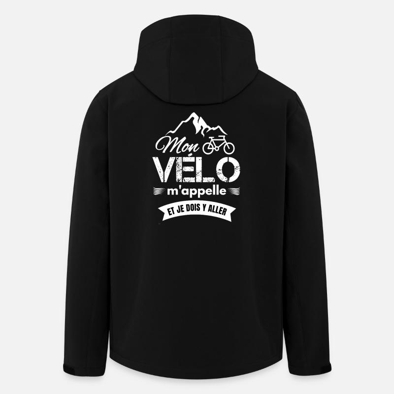 My Bike Is Calling Me - Men’s Recycled Softshell Jacket by Stanley/Stella - black