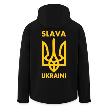 Slava ukraini - Veste softshell homme en polyester recyclé Stanley/Stella - noir - Dos - AI Model Male 185 light (185cm)