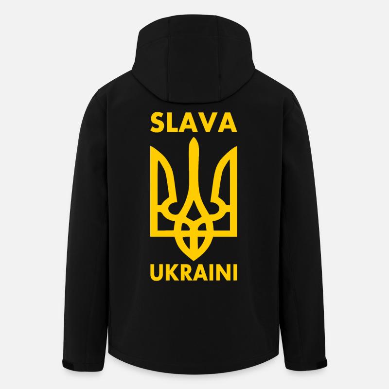 Slava ukraini - Men’s Recycled Softshell Jacket by Stanley/Stella - black