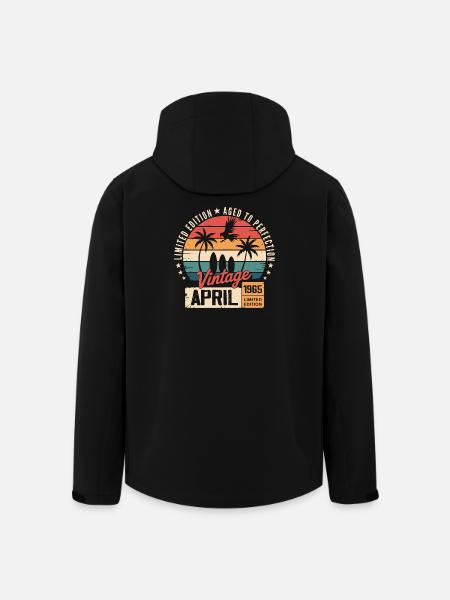 1965 April Birthday Legend April 1965 - Men’s Recycled Softshell Jacket by Stanley/Stella - black