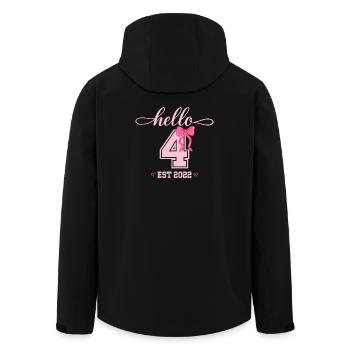 Hello 4 Est 2022 Mädchen Geburtstag Design - Recycelte Männer Softshell-Jacke von Stanley/Stella - Schwarz - Hinten - AI Model Male 185 light (185cm)