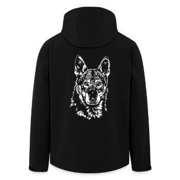 TSCHECHOSLOWAKISCHER WOLFHUND Portrait - Recycelte Männer Softshell-Jacke von Stanley/Stella - Schwarz - Hinten - AI Model Male 185 light (185cm)