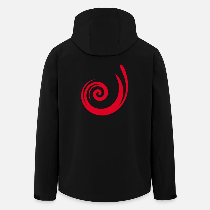 Idée cadeau rouge motif rouge - Veste softshell homme en polyester recyclé Stanley/Stella - noir