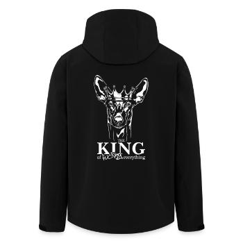 Pharaoh Dog King of everything Saying Dogs - Men’s Recycled Softshell Jacket by Stanley/Stella - black - Back - AI Model Male 185 light (185cm)