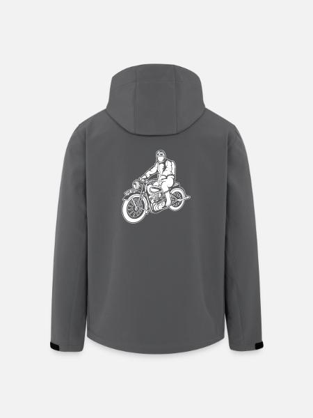 Chopper / Motorcycle 04_wei ß - Men’s Recycled Softshell Jacket by Stanley/Stella - black