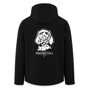 Wirehaired Vizsla Dad Drahthaar Vizsla Wilsigns - Recycelte Männer Softshell-Jacke von Stanley/Stella - Schwarz - Hinten - AI Model Male 185 light (185cm)