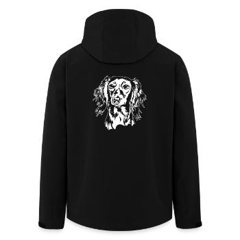 Teckel à poil long Portrait Chiens Chien Wilsigns - Veste softshell homme en polyester recyclé Stanley/Stella - noir - Dos - AI Model Male 185 light (185cm)