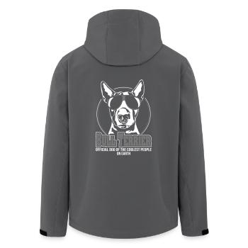 BULL TERRIER coolest people - Men’s Recycled Softshell Jacket by Stanley/Stella - black - Back - AI Model Male 185 light (185cm)