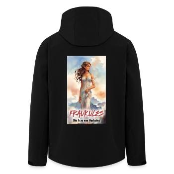 Fraukules, die Frau von Herkules - Recycelte Männer Softshell-Jacke von Stanley/Stella - Schwarz - Hinten - AI Model Male 185 light (185cm)