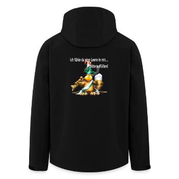 Bitte auffüllen - Recycelte Männer Softshell-Jacke von Stanley/Stella - Schwarz - Hinten - AI Model Male 185 light (185cm)
