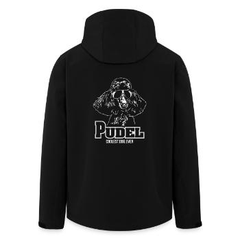 PUDEL coolest dog ever Hundespruch Wilsigns - Veste softshell homme en polyester recyclé Stanley/Stella - noir - Dos - AI Model Male 185 light (185cm)