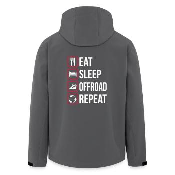 Eat Sleep Offroad Repeat - Men’s Recycled Softshell Jacket by Stanley/Stella - anthracite - Back - AI Model Male 185 light (185cm)