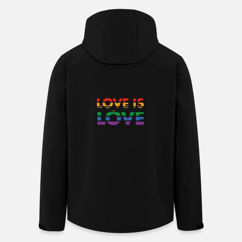 L'amour c'est l'amour LGBT - Veste softshell homme en polyester recyclé Stanley/Stella - noir