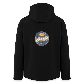 Chocolatine team 01 - Veste softshell homme en polyester recyclé Stanley/Stella - noir - Dos - AI Model Male 185 light (185cm)