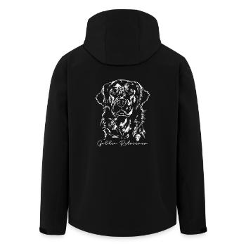 GOLDEN RETRIEVER Wilsigns dog portrait dog dog - Men’s Recycled Softshell Jacket by Stanley/Stella - black - Back - AI Model Male 185 light (185cm)