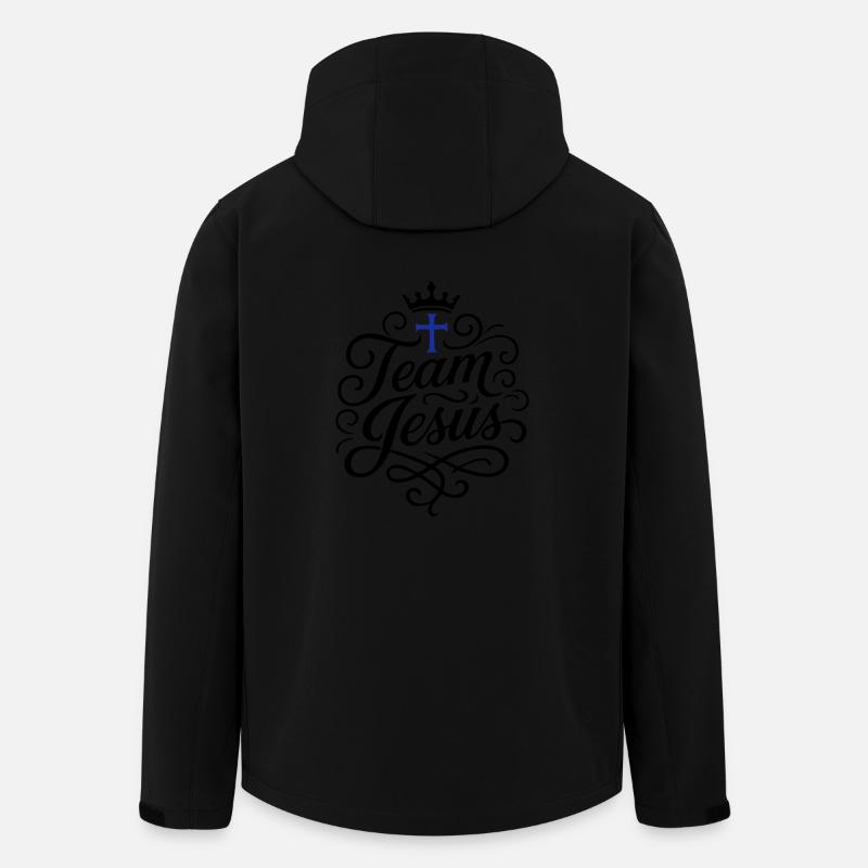Team Jesus Kreuz - Recycelte Männer Softshell-Jacke von Stanley/Stella - Schwarz