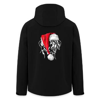 Père Noël Labrador Retriever chien de Noël Wilsigns - Veste softshell homme en polyester recyclé Stanley/Stella - noir - Dos - AI Model Male 185 light (185cm)