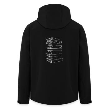 Books Book Reader Bookworm Gift Librarian - Men’s Recycled Softshell Jacket by Stanley/Stella - black - Back - AI Model Male 185 light (185cm)