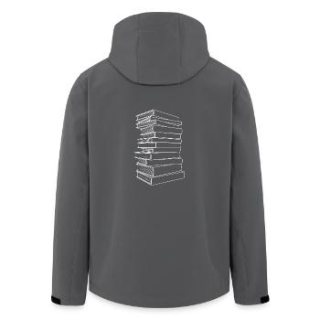 Bücher Buch Leser Leseratte Geschenk Bibliothekar - Recycelte Männer Softshell-Jacke von Stanley/Stella - Anthrazit - Hinten - AI Model Male 185 light (185cm)
