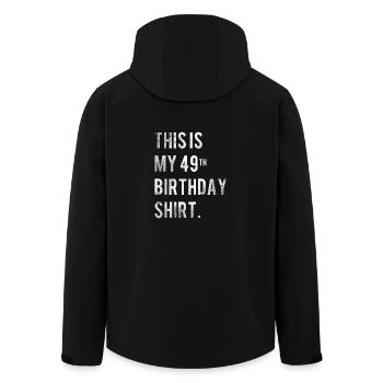 49e anniversaire chemise Année 1969 Cadeau - Veste softshell homme en polyester recyclé Stanley/Stella - noir - Dos - AI Model Male 185 light (185cm)
