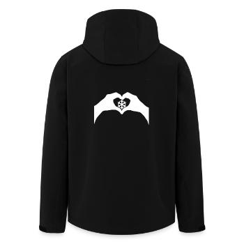 Love Schnee - Recycelte Männer Softshell-Jacke von Stanley/Stella - Schwarz - Hinten - AI Model Male 185 light (185cm)