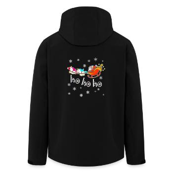 Unicorn Unicorn Christmas - Men’s Recycled Softshell Jacket by Stanley/Stella - black - Back - AI Model Male 185 light (185cm)