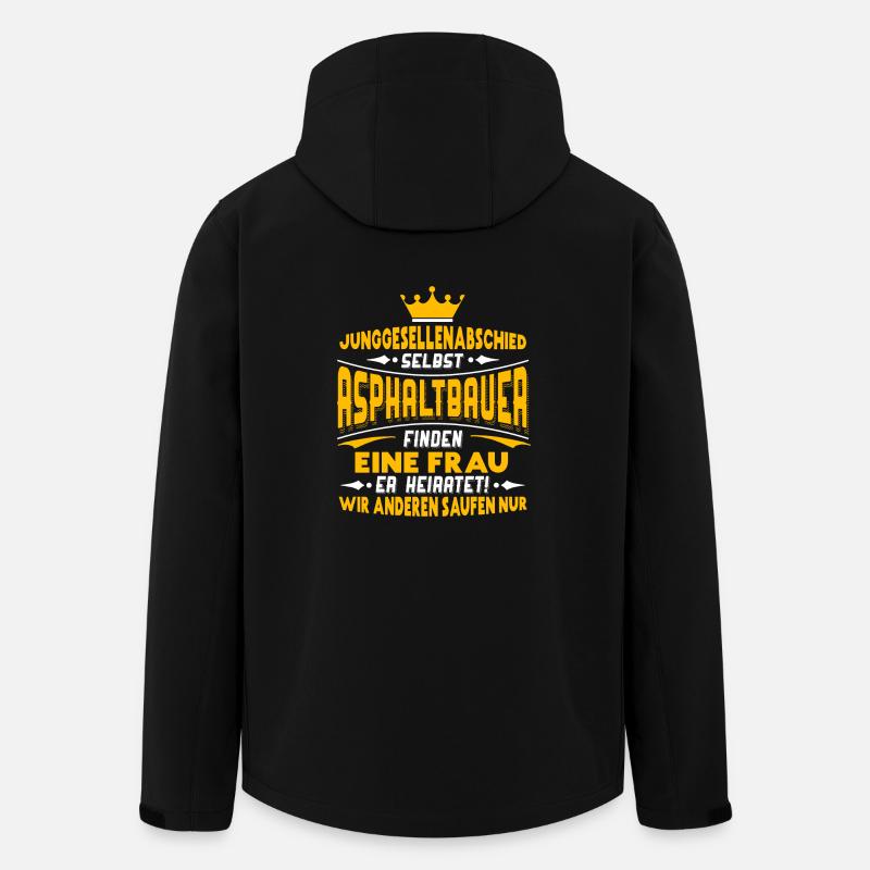 Junggesellenabschied - Asphaltbauer - Recycelte Männer Softshell-Jacke von Stanley/Stella - Schwarz