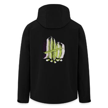 GoVegan peas - Men’s Recycled Softshell Jacket by Stanley/Stella - black - Back - AI Model Male 185 light (185cm)