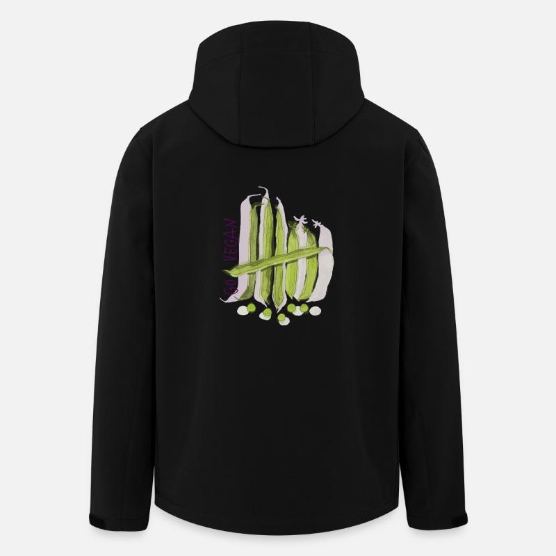 GoVegan Erbsen - Recycelte Männer Softshell-Jacke von Stanley/Stella - Schwarz