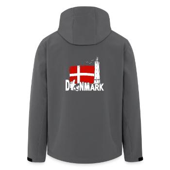 Danemark Blavand Fyr Lighthouse Holiday - Veste softshell homme en polyester recyclé Stanley/Stella - charbon - Dos - AI Model Male 185 light (185cm)