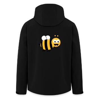 Funny Sweet Bee - Men’s Recycled Softshell Jacket by Stanley/Stella - black - Back - AI Model Male 185 light (185cm)