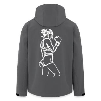 Graphique Boxer - Veste softshell homme en polyester recyclé Stanley/Stella - charbon - Dos - AI Model Male 185 light (185cm)