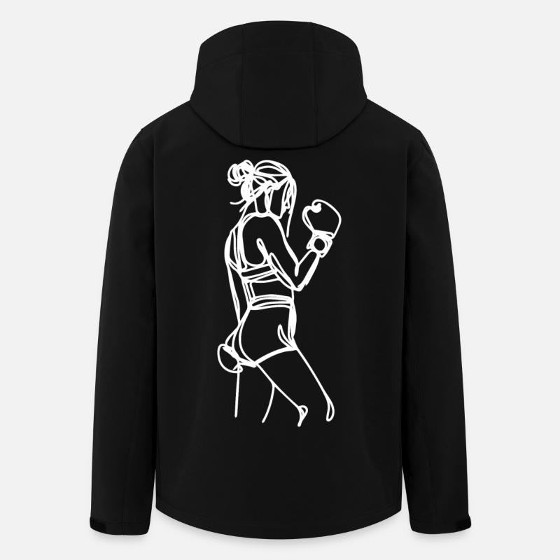 Boxerin Grafik - Recycelte Männer Softshell-Jacke von Stanley/Stella - Schwarz