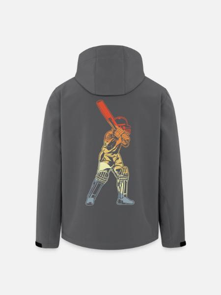 Retro Cricket Batter - Recycelte Männer Softshell-Jacke von Stanley/Stella - Schwarz