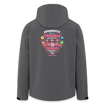 Bingo Flamingos Lustiger Spruch Damen Design - Recycelte Männer Softshell-Jacke von Stanley/Stella - Schwarz - Hinten - AI Model Male 185 light (185cm)