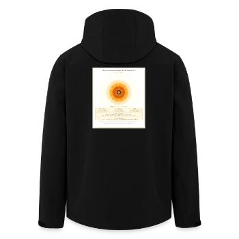 Chrysantème et Spirale de Fibonacci - Veste softshell homme en polyester recyclé Stanley/Stella - noir - Dos - AI Model Male 185 light (185cm)