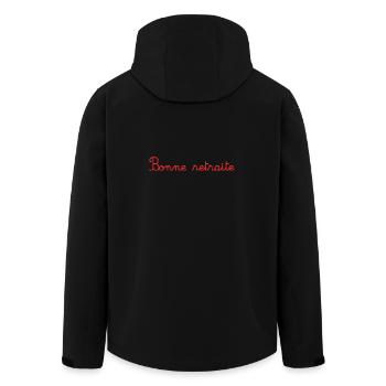 RETRAITE. RETRAITE. RETRAITEE. SENIOR. MAMIE. PAPY - Veste softshell homme en polyester recyclé Stanley/Stella - noir - Dos - AI Model Male 185 light (185cm)